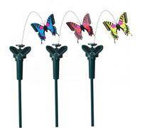 AwnsIMfreien Farfalla Solare, 3 Pali per Farfalle Volanti per Cortile Esterno, Decorazioni a Farfalla in Movimento per Patio da Giardino, Svolazzanti