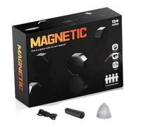 AwnsIMfreien Gioco Magnetico, Gioco Magnetico Portatile con Cordino per Il Pensiero strategico, Divertenti Giochi da Tavolo per Famiglie per Bambini e Adulti, 20 Pezzi magnetici in Scatola Nera