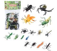 AwnsIMfreien Kit da Bruco a Farfalla - 16 Figure di Animali realistiche con Insetti dettagliati, Giocattoli per Bambini, Figure educative di Mini Bestie per Giochi fantasiosi, Kit da Bruco a Farfalla