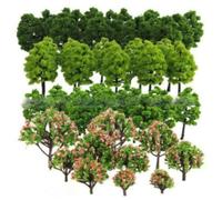 AwnsIMfreien Materiali per Modelli architettonici, Albero Modello 70 Pezzi/Set Alberi in Miniatura di Simulazione Fai-da-Te Assortiti con Alberi a palo per paesaggi architettonici ferroviari