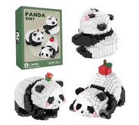 AwnsIMfreien Mini Animali da Costruire, Panda da Costruire 1 Set Simpatici Animali da Praticare per Bambini Genitore-Figlio ABS per Lo Sviluppo Senza BPA Giocattoli Panda