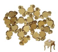 AwnsIMfreien Mini Maniglie per cassetti 20 Pezzi, 1:12 Dorate, Accessori per casa delle Bambole, Piccole manopole per cassetti