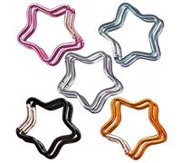 AwnsIMfreien Portachiavi a Stella, moschettone a Stella, 10 Pezzi Multicolore Simpatico moschettone Molla Portachiavi con Clip in Alluminio per Campeggio all'aperto in Viaggio, Carino