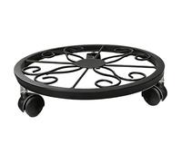 AwnsIMfreien Rulli per Piante con Ruote, Supporto per Piante su Ruote con Girevoli a 360°, Carrello per in Ferro per Carichi Pesanti - Nero, 8, 9 Pollici (22, 5 cm), Supporto