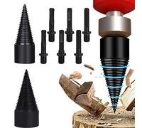 AwnsIMfreien Spaccalegna a Cono, Punta per Legna da ardere spaccalegna 32mm 42mm Vite per Trapano Resistente Cono Legno con 6 Manici per Uso Domestico 8 Pezzi, Punta per Legna da ardere