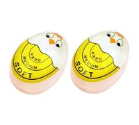AwnsIMfreien Timer per Uova 2 Pezzi Timer per Uova Sicuro e sensibile per sode Che cambiano Colore bollitore Duro per Cartoni Animati bolliti Morbido per la Cucina
