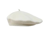 AWOCAN Berretto basco francese berretto classico moda berretto berretto cappello cappello cappello per uomo e donna cappello artista tinta unita morbido, bianco, L/XL