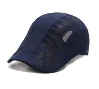 AWOCAN Cappello da baseball ad asciugatura rapida, berretto piatto da uomo, cappello estivo rete solare, traspirante, leggero, blu navy, Large/X-Large