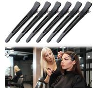 AWOGIPD 4 Pcs Fermagli per Capelli Professionali, mollette capelli donna, a Becco D'anatra con Fascia in Silicone, per lo Styling Della Sezione
