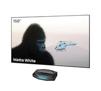 AWOL VISION Aetherion Pro + Set de pantalla de proyección fija de 150" - 4K UHD HDR10+, Dolby Vision y Atmos, proyector de ultra corta distancia con láser RGB triple para cine en casa y gaming