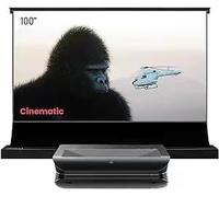 AWOL VISION LTV-3000 Pro + Schermo da 100" - 4K UHD HDR10+ Dolby Vision & Atmos Ultra Breve Distanza RGB Proiettore Laser Home Cinema Bundle
