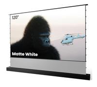 AWOL VISION Schermo motorizzato 120 pollici bianco opaco per proiettori lunghi e corti ultra corti, schermo teatrale da pavimento 170°+ visibile 4K/8K Ultra HD MW-F220