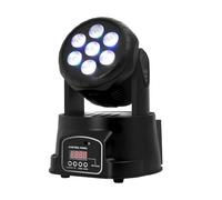 awolsrgiop 7 X 10 W Mini Moving Head LED, DMX 512 GBW effetti di luce 5 modalità di controllo DJ discoteca luce con illuminazione stroboscopica per discoteca, bar, club, matrimonio, club