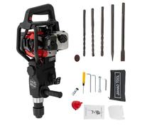 awolsrgiop Martello demolitore a benzina, 1200 W, 32,6 CC, 2 stroke, martello a percussione, martello demolitore a benzina, martello demolitore per calcestruzzo, con 3 punte