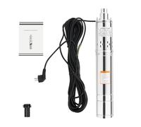 awolsrgiop Pompa per pozzi profondi da 3 pollici, 550 W, pompa sommersa in acciaio inox 304 con IP68, altezza massima 100 m e portata 2 m³/h, cavo da 15 m per approvvigionamento di acqua dolce