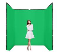 awolsrgiop Sfondo con supporto, 400 cm x 240 cm, schermo verde con supporto, regolabile Chroma Key Sfondo per fotografia di studio e streaming live, video zoom, supporto portatile con borsa per il