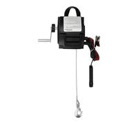 awolsrgiop Verricello elettrico 2 in 1, 12 V, 907 kg, capacità di carico elevatore elettrico, 300 W, puleggia elettrica 6 m, altezza di sollevamento, 2 modalità di controllo manuale/senza fili, per