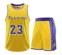 Awonlate Completo Basket Bambino Numero 23, Senza Maglia da Basket e Pantaloncini, Completo Pallacanestro para Niño y Niña XL,Taglia: 28 (Altezza: 150-160 CM)