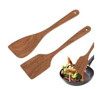 aWooden Cooking Spatula per non stick Pan Frying, Wood Turners for Fish Eggs Pancakes Potato, Lightweight Kitchen Tools for Cooking, Portable Wooden Spatula for Everyday Kitchen Needs a Home and P