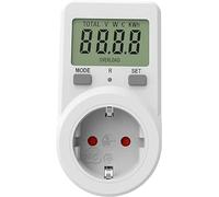 Awootsv Electricity Meter for Socket Energy Cost Meter Power Meter Socket Power Consumption Meter with Memory Function KWH Watt