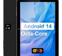 AWOW Tablet 10 pollici Android 14 Octa Core 8GB + 64GB (1TB TF espandibile) - WiFi 6, Bluetooth 5.0, 5000mAh, 1280×800 IPS, doppia fotocamera, tipo C, solo con cavo di ricarica
