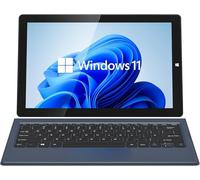 AWOW Tablet PC W-11 da 10,1" con Gen12 N100, 12 GB LPDDR5, 256 GB UFS, touchscreen e tastiera QWERTZ tedesca rimovibile, mini laptop 2 in 1 (senza penna)