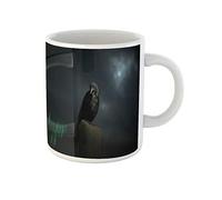 Awowee Tazza da caffè 13 Venerdì 13 corvo in spaventoso cielo cielo luna piena tazza da tè in ceramica tazza da tè migliore regalo o souvenir per familiari, amici e colleghi