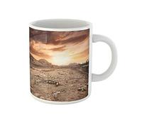 Awowee Tazza da caffè antiche rovine di Vijayanagara Impero al cielo drammatico 325 ml tazza da tè in ceramica miglior regalo o souvenir per familiari, amici e colleghi