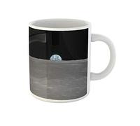 Awowee Tazza da caffè Apollo 11 Earth Rise Over the Moon Horizon, tazza da tè in ceramica da 325 ml, souvenir per familiari, amici e colleghi