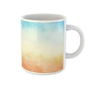 Awowee Tazza da caffè arancione con parete astratta in blu essere colore sfumato pastello 325 ml tazza da tè in ceramica miglior regalo o souvenir per familiari, amici e colleghi