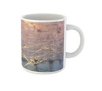 Awowee Tazza da caffè astratta oro rosa marmorizzata venature sono sovrapposte su ombre, tazza da tè in ceramica da 325 ml, miglior regalo o souvenir per familiari, amici e colleghi