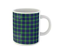 Awowee Tazza da caffè blu con motivo del clan Hamilton Hunting tartan verde 325 ml tazza da tè in ceramica miglior regalo o souvenir per familiari, amici e colleghi