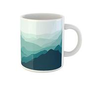 Awowee Tazza da caffè Blue Ridge Mountains Silhouette Altitude Calm High Hill Landscape 325 ml tazza da tè in ceramica miglior regalo o souvenir per familiari, amici e colleghi