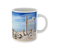Awowee Tazza da caffè colorata Antalya Tempio di Apollo Antiche rovine Turchia Lato 325 ml tazza da tè in ceramica miglior regalo o souvenir per familiari, amici e colleghi