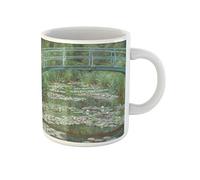 Awowee Tazza da caffè con passerella giapponese di Claude Monet 1899, impressionista francese, 325 ml, tazza da tè in ceramica, idea regalo o souvenir per familiari, amici e colleghi