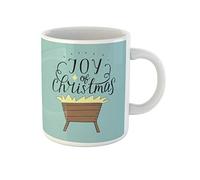 Awowee Tazza da caffè con scritta "Joy of Christmas", tazza da tè in ceramica, 325 ml, idea regalo o souvenir per familiari, amici e colleghi