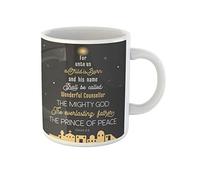 Awowee Tazza da caffè da Chronicles for Christmas Unto Us 325 ml tazza da tè in ceramica miglior regalo o souvenir per familiari, amici e colleghi