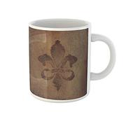 Awowee Tazza da caffè in ceramica con motivo floreale invecchiato e sbiadito, 325 ml, ideale come regalo o souvenir per familiari, amici e colleghi