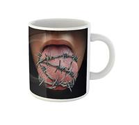 Awowee Tazza da caffè in ceramica con scritta "Freedom of Speech Crisis and Censorship in Expression Ideas", 325 ml, idea regalo o souvenir per familiari, amici e colleghi