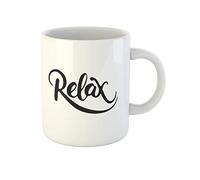 Awowee Tazza da caffè in ceramica con scritta "Relax the Fun Yoga Day", 325 ml, idea regalo o souvenir per familiari, amici e colleghi