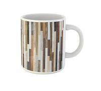 Awowee Tazza da caffè in legno con tavole colorate in legno rustico astratto invecchiato bella tazza da tè in ceramica 325 ml tazza da tè miglior regalo o souvenir per familiari, amici e colleghi