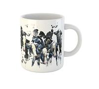 Awowee Tazza da caffè latte Holstein Razza mucca acquerello vintage agricoltura animale manzo 325 ml tazza da tè in ceramica miglior regalo o souvenir per familiari, amici e colleghi