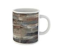 Awowee Tazza da caffè marrone astratto marmo beige architettura legno nero pietra retrò tazza da tè in ceramica tazza da tè migliore regalo o souvenir per familiari, amici e colleghi