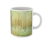 Awowee Tazza da caffè marrone cielo vintage paesaggio forestale astratto invecchiato lama antica tazza da tè in ceramica tazza da tè migliore regalo o souvenir per familiari, amici e colleghi