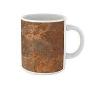 Awowee Tazza da caffè marrone rame vecchio metallo ruggine arancione rustico astratto invecchiato 325 ml tazza da tè in ceramica miglior regalo o souvenir per familiari, amici e colleghi