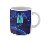 Awowee Tazza da caffè marrone Torre magica delle fiabe castello principessa architettura colorata 325 ml tazza da tè in ceramica miglior regalo o souvenir per familiari, amici e colleghi