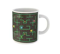 Awowee Tazza da caffè Pac Man gioco analogico fantasmi moderna interfaccia video arcade 325 ml tazza da tè in ceramica miglior regalo o souvenir per familiari amici colleghi