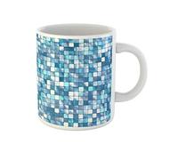 Awowee Tazza da tè in ceramica colorata con mosaico blu, 325 ml, ideale come regalo o souvenir per familiari, amici e colleghi