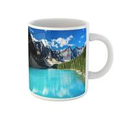 Awowee Tazza da tè in ceramica con lago Moraine blu nel Parco Nazionale di Banff, Alberta Canada, 325 ml, idea regalo o souvenir per familiari, amici e colleghi