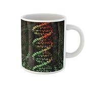 Awowee Tazza da tè in ceramica con simbolo del DNA come albero scuro e foresta che cresce verde, 325 ml, ottima idea regalo o souvenir per familiari, amici e colleghi